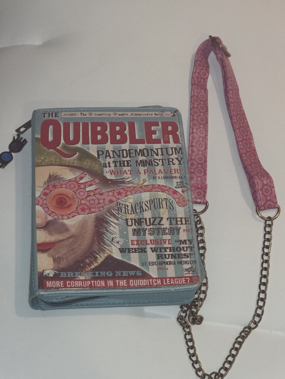 Harry Potter Luna Lovegood Quibbler Magazine Novelty Crossbody Bag